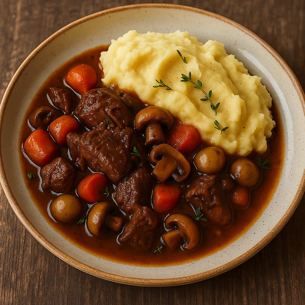 Beef Burgandy in Red Wine Sauce